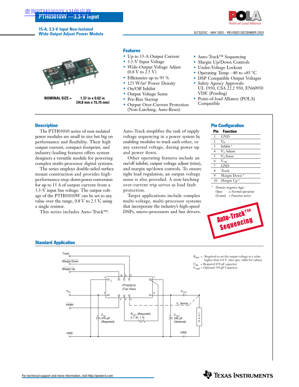 Texas Instruments SLTS203C Data Sheet - Page 1