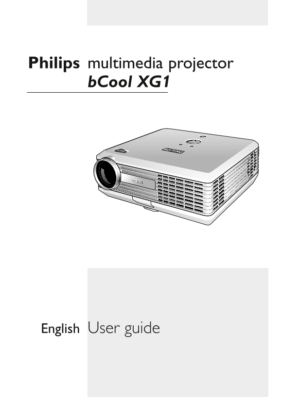Philips Multimedia Projector bCool XG1 User Guide - Page 1