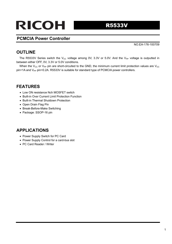RICOH R5533V User Guide - Page 1