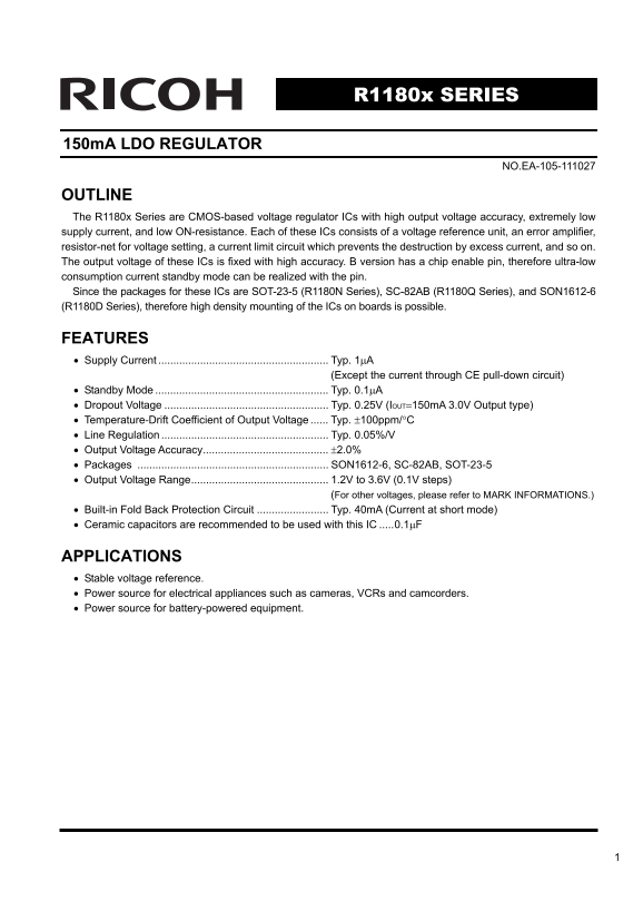 Ricoh R1180x Series User Guide and Manual - Page 1