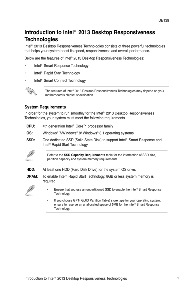 ASUS Server Workstations Motherboard Z97-WS Intel 2013 Desktop Responsiveness Technologies User's Manual - Page 1