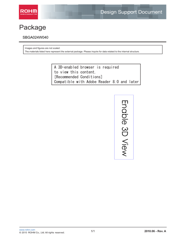 ROHM SBGA024W040 User's Manual - Page 1