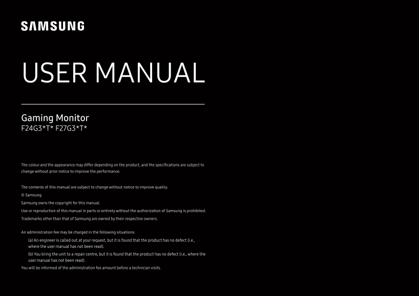 Samsung F24G35TFWC User's Manual - Page 1
