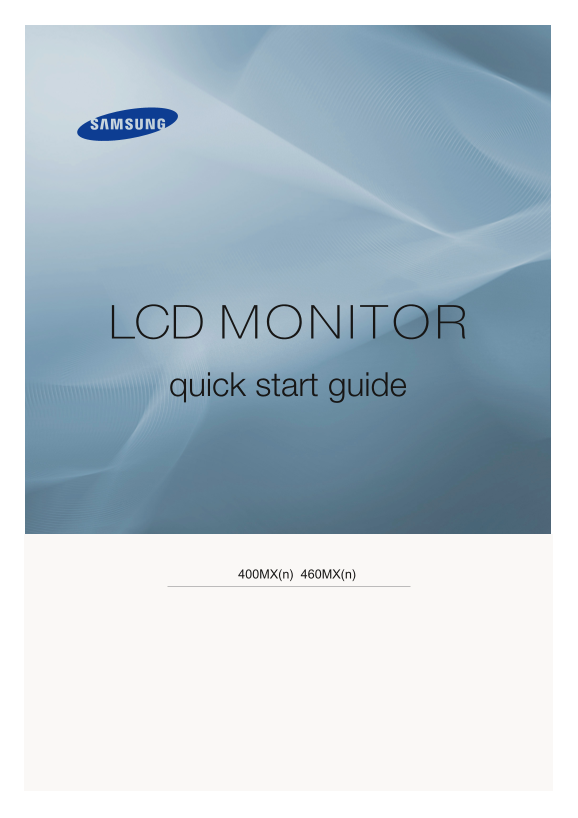 Samsung 460MXN LCD Monitor Quick User Guide - Page 1