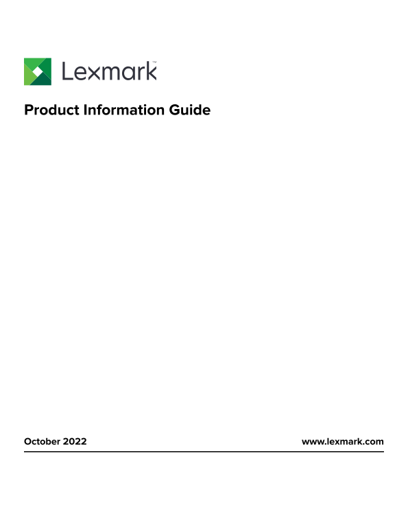 Lexmark B2236 Product Information Guide - Page 1