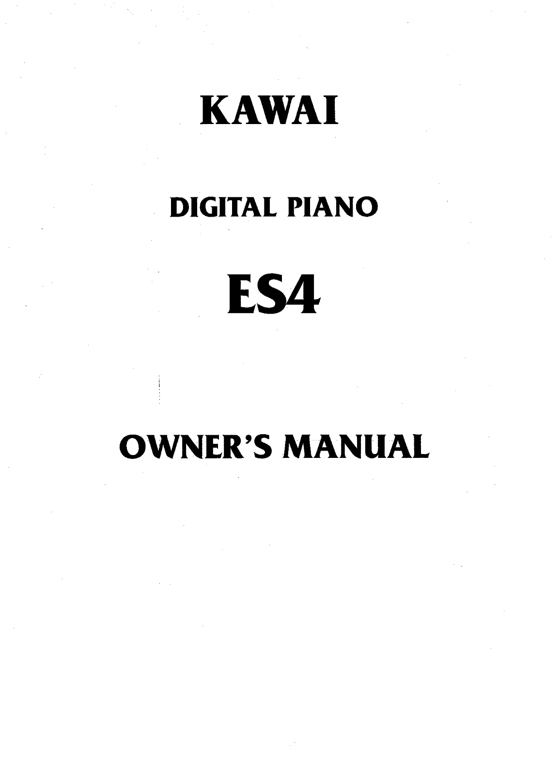 Kawai ES4 User Manual - Page 1
