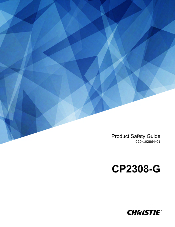 Christie CP2308-G Product Safety Guide - Multilingual - Page 1
