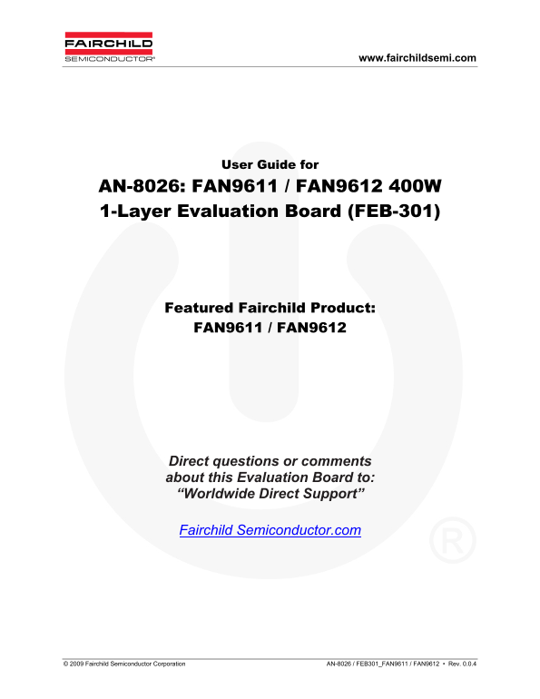 Fairchild FAN9611 FAN9612 User's Manual - Page 1