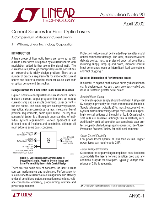 LINEAR AN90-1 Data Handbook - Page 1