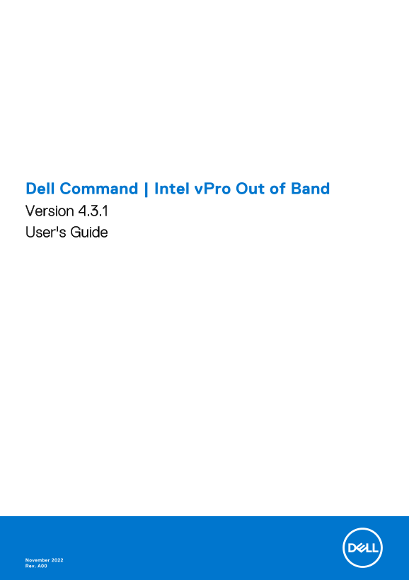 Dell Command Intel vPro Out of Band Version 4.3.1 User's Guide - Page 1