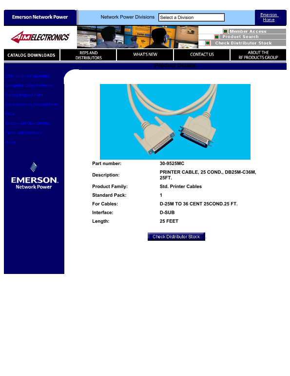 Emerson 30-9525MC Data Sheet - Page 1