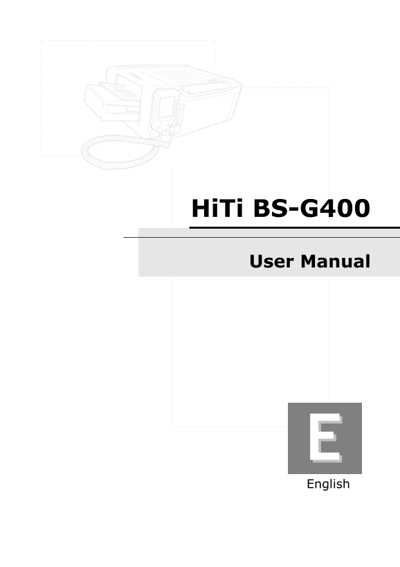 HiTi BS-G400 User Manual - Page 1