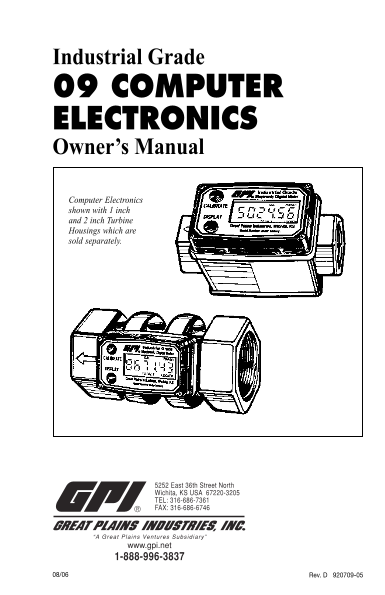 Industrial Grade 09 COMPUTER ELECTRONICS Owner's Manual - Page 1