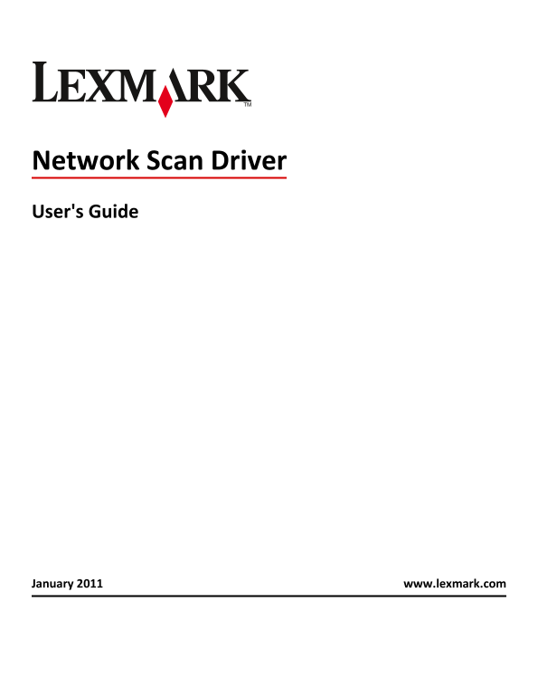 Lexmark C792 Network Scan Drivers User's Guide - Page 1