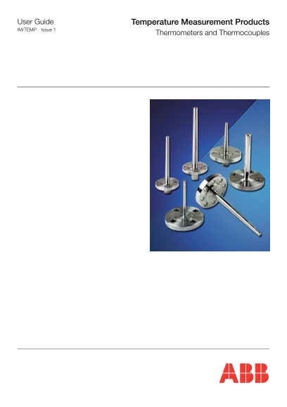 ABB Manual - Temperature Measurement Products - Thermometers and Thermocouples - Page 1
