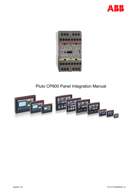 ABB Pluto CP600 Panel Integration Manual - Page 1