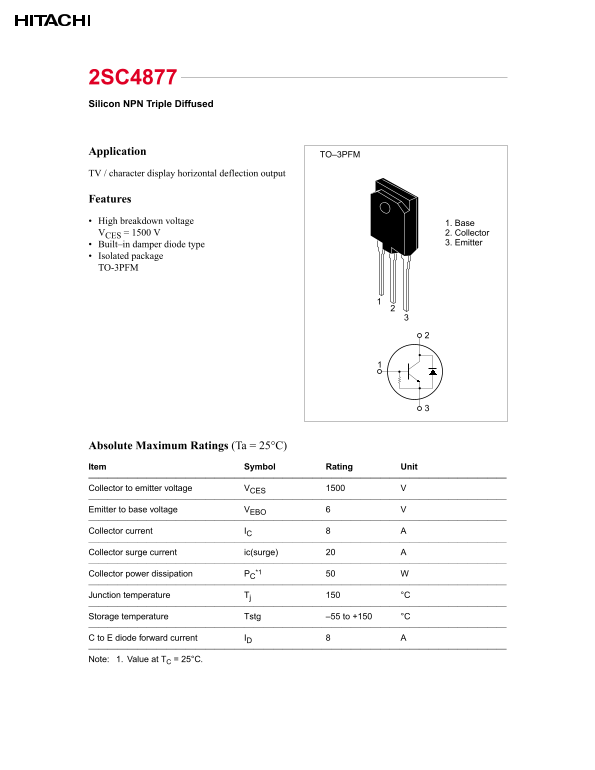 Hitachi 2SC4877 User Guide - Page 1
