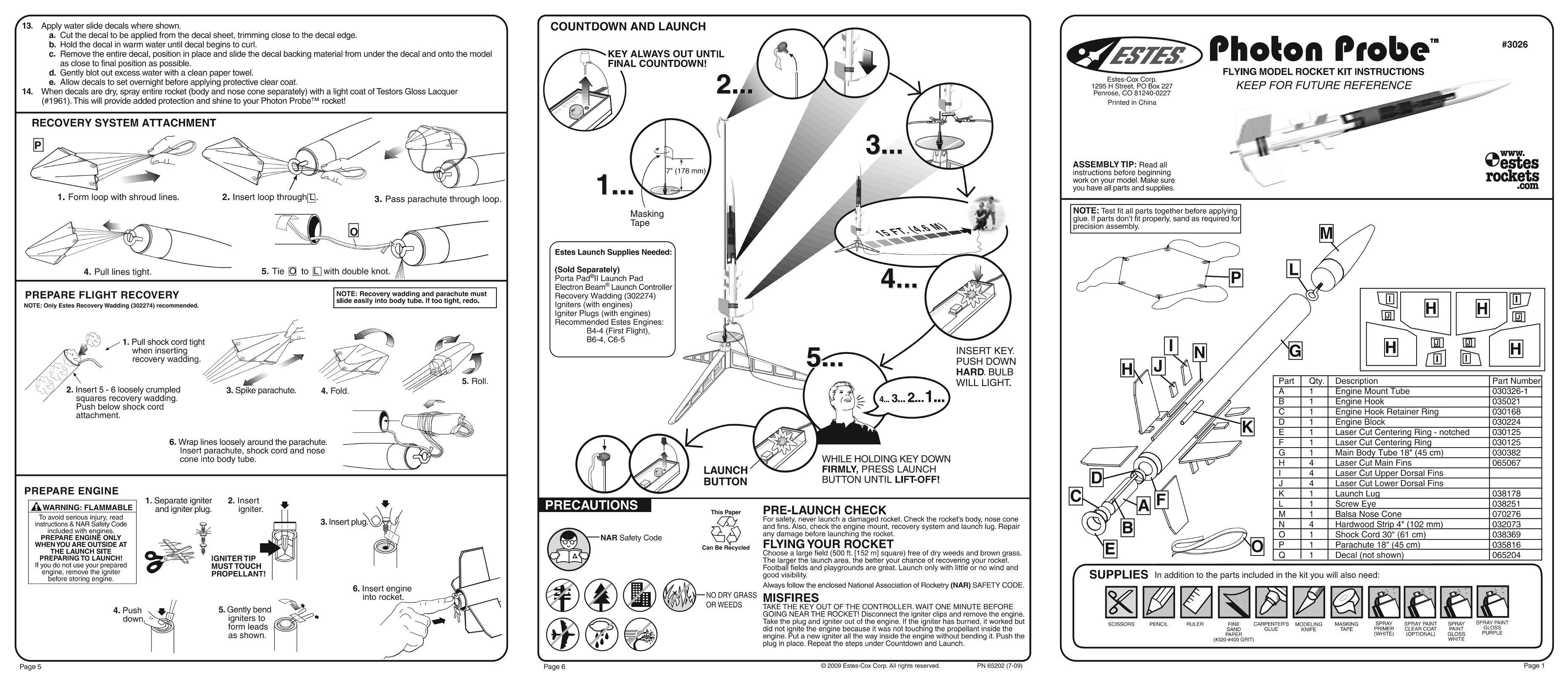 ESTES 3026 – Photon Probe - Page 1
