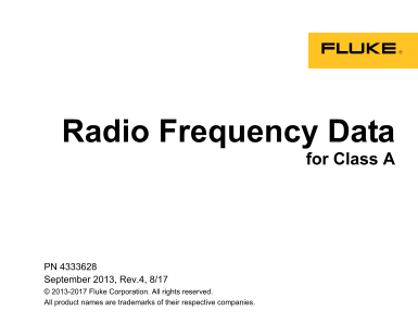 Fluke Electronics VERSIV2 CableAnalyzer User Manual - Page 1