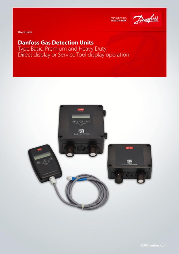 Danfoss Gas Detection Units - Type Basic, Premium and Heavy Duty - Direct Display or Service Tool Display Operation User Guide - Page 1