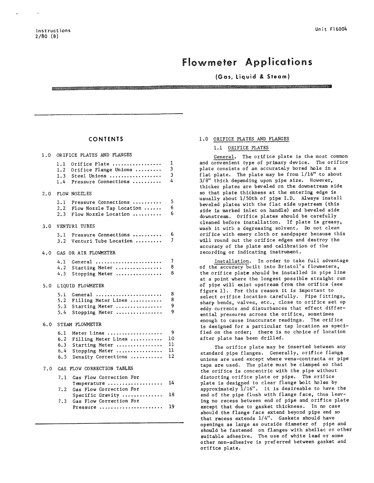 EMERSON Manual Bristol Flow Measurement Applications - Page 1