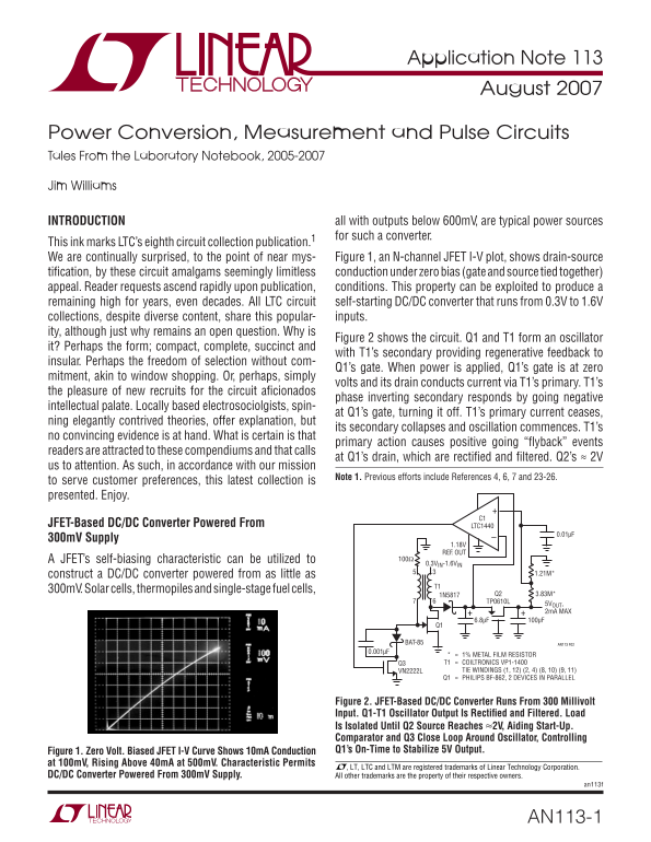 LINEAR Application Note 113 - Page 1