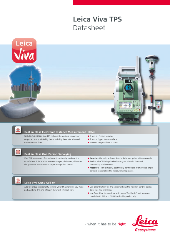 Leica Viva TPS User Guide (1) - Instruction Book & User Manual - Page 1