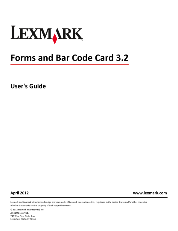 Lexmark T650 Forms and Bar Code User's Guide - Page 1