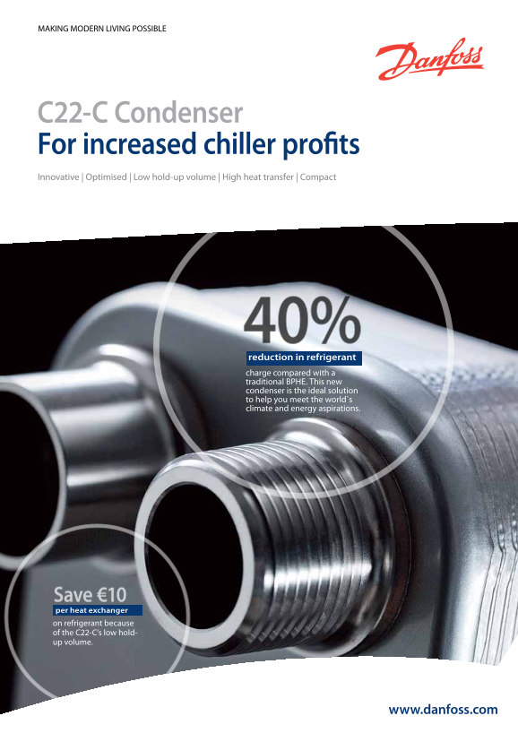 Danfoss C22-C Condenser - For Increased Chiller Profits Data Sheet - Page 1