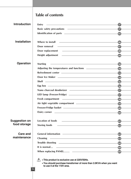 LG Door-in-Door Refrigerator GR- C247JY Product Manual English - Page 1