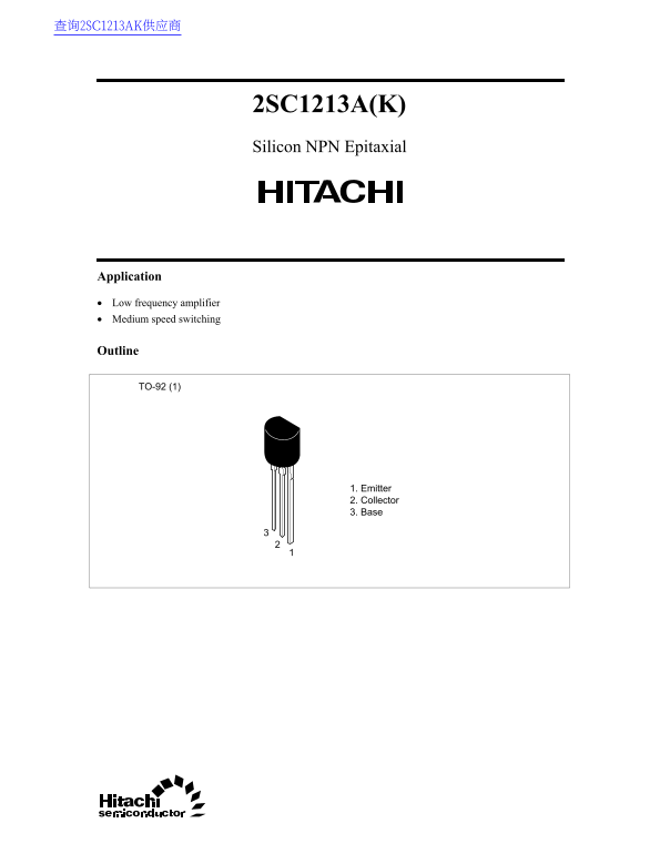 Hitachi 2SC1213A(K) User Guide - Page 1