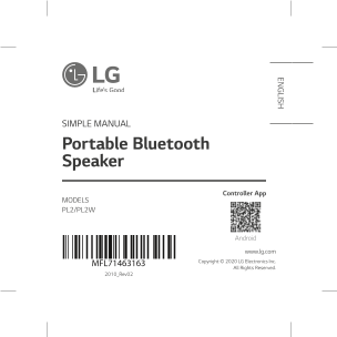 LG Wireless Bluetooth Speaker PL2. Darell K User Manual English - Page 1
