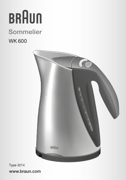 Braun SommelierWK 600 (SKU: 0X63214701) User Manual (Korean) - Page 1
