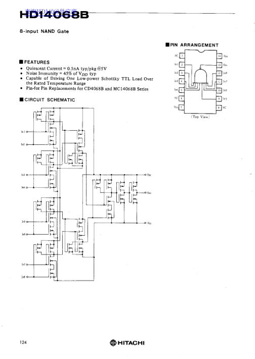 HITACHI HD14068B Data Sheet/Manual - Page 1