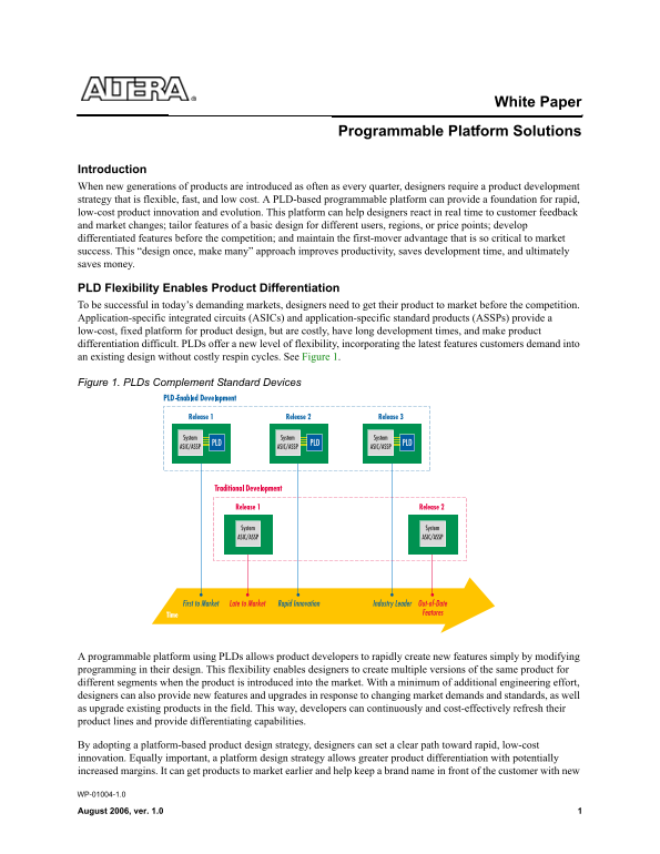 Intel White Paper Programmable Platform Solution - Page 1