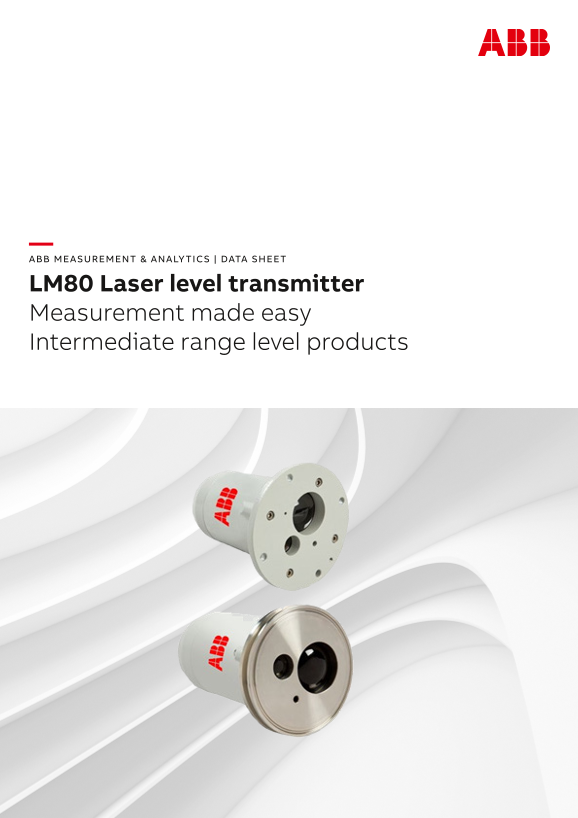 ABB Datasheet LM80 Laser Level Transmitter Datasheet - Page 1