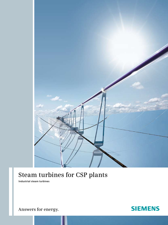 SIEMENS Steam Turbines for CSP Plants Owner's Manual User Guide - Page 1