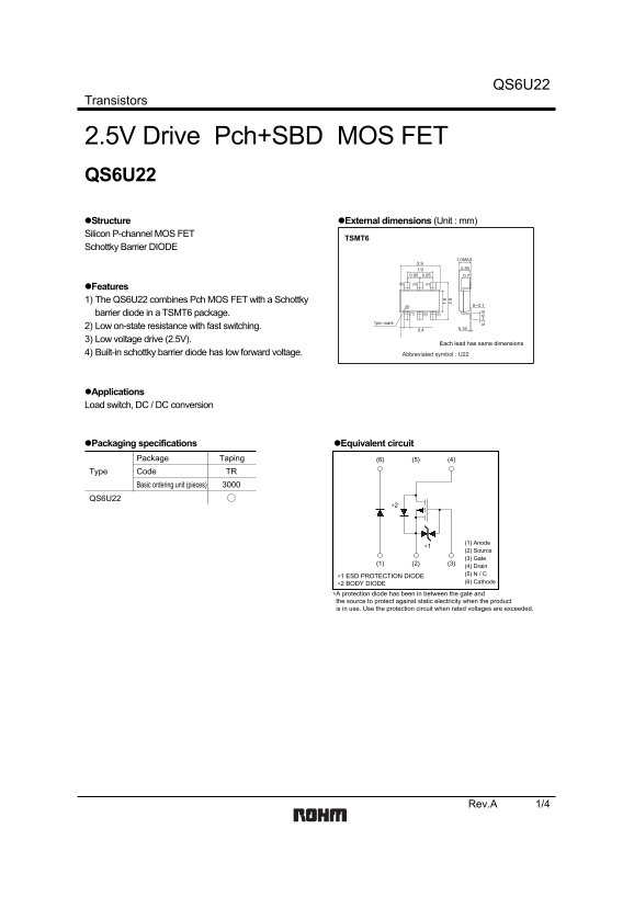 ROHM QS6U22 User Guide - Page 1