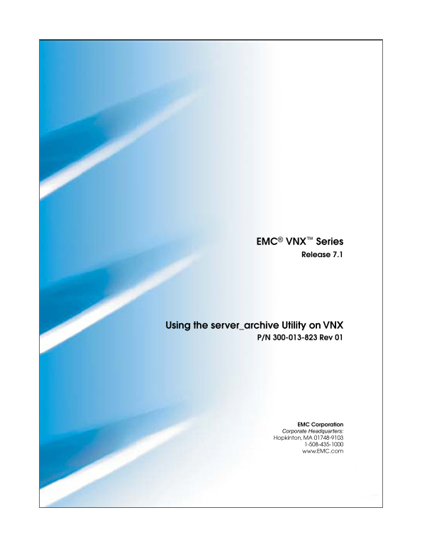 Dell Using the Server_Archive Utility on VNX - Page 1