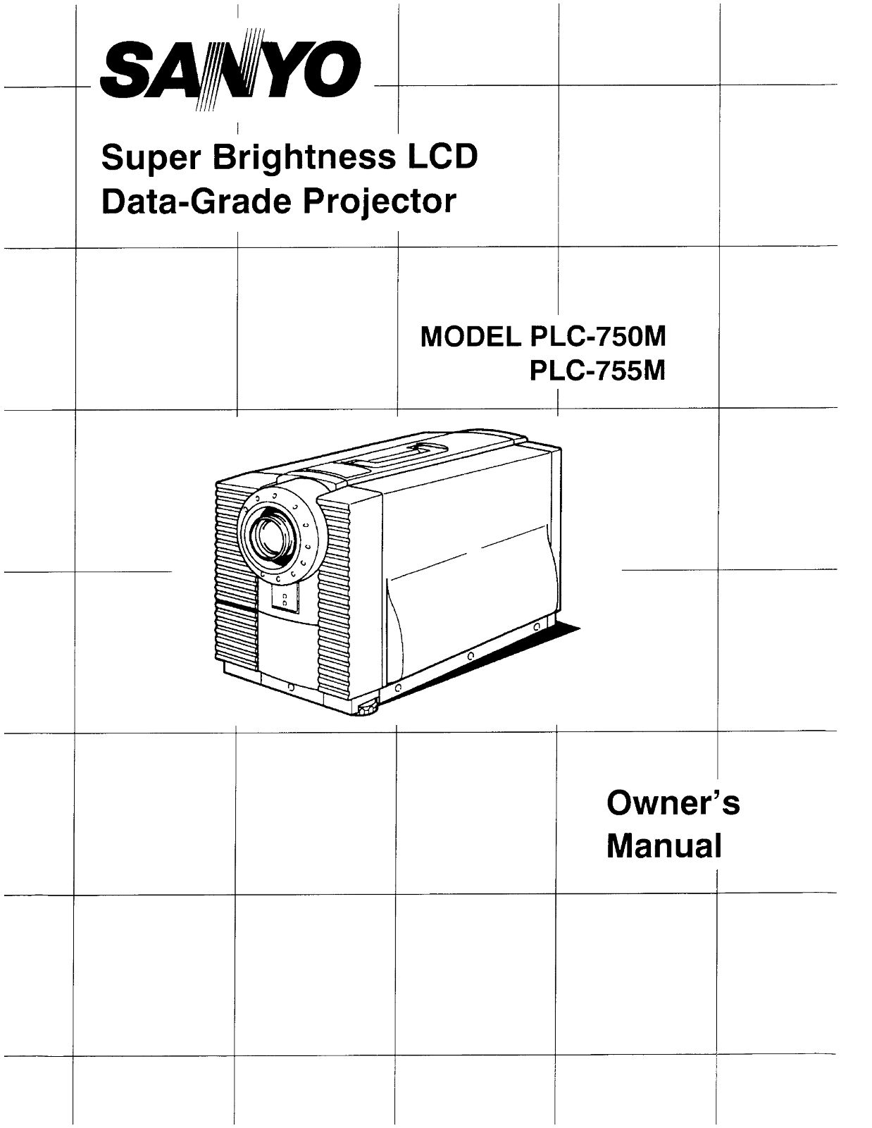 SANYO PLC750M Projector User Manual - Page 1