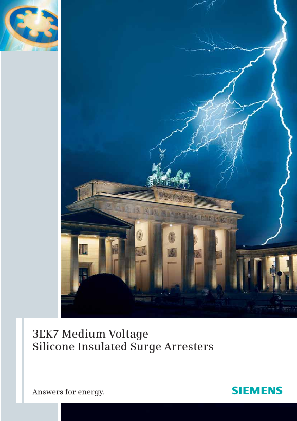 SIEMENS 3EK7 Silicon-Insulated Surge Arresters User's Manual - Page 1