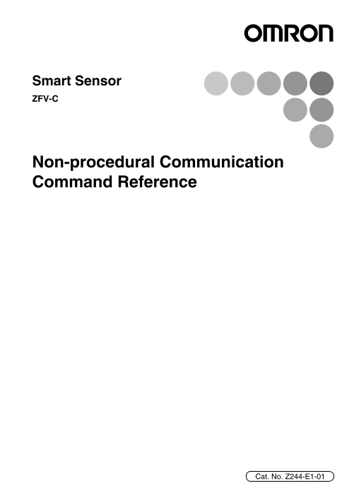 OMRON ZFV-C ZFV-C Smart Sensors Non-procedural Communication Command Reference - Page 1