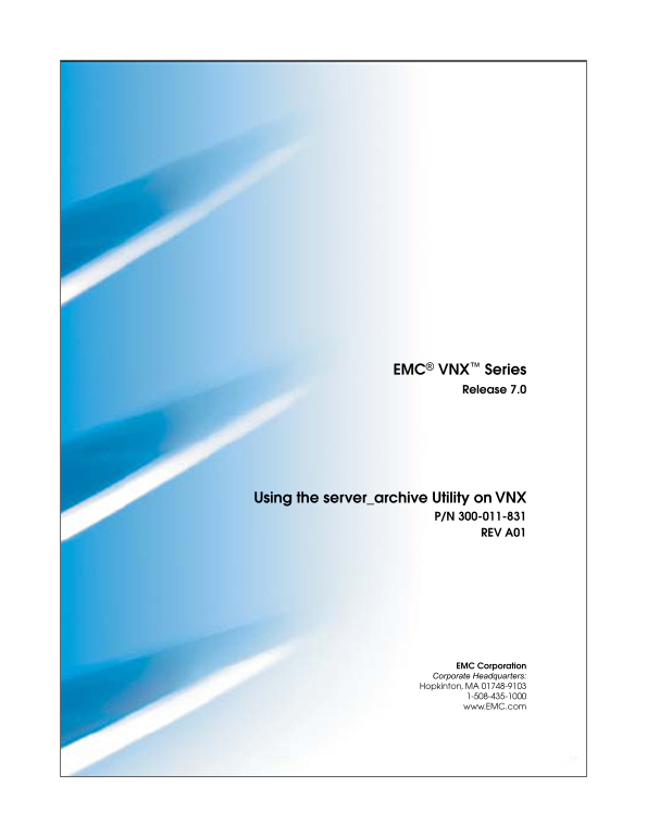 Dell Using the Server_Archive Utility on VNX 7.0 - Page 1