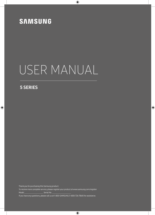 Samsung FHD UA49M5300AJ User Guide - Page 1