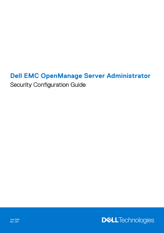 Dell EMC OpenManage Server Administrator Security Configuration Guide - Page 1