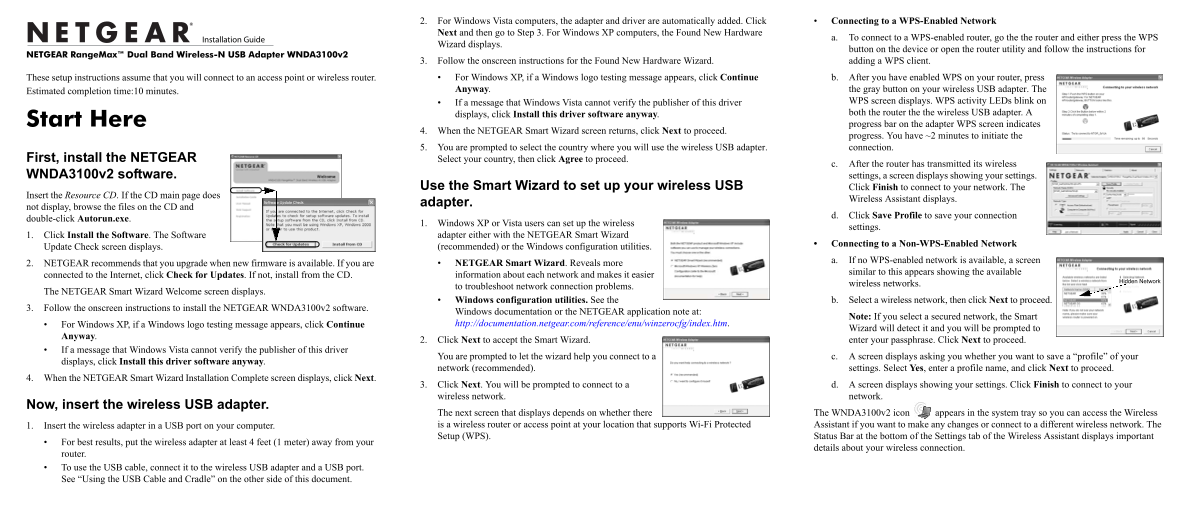 NETGEAR WNDA3100v2 Installation Guide - Page 1
