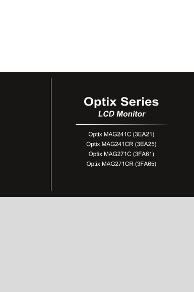 MSI MAG Series Optix MAG271CR User Manual - Page 1