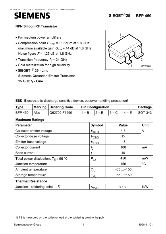 Siemens BFP 450 User's Manual - Page 1