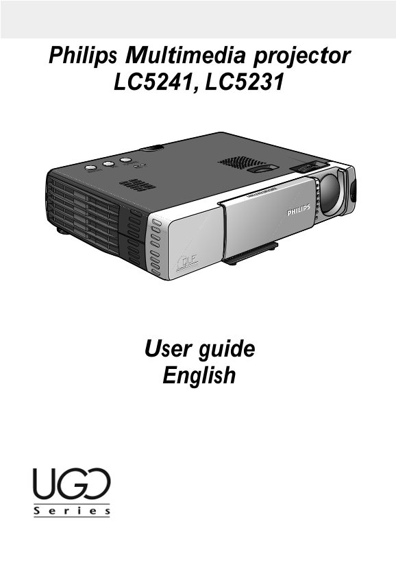 Philips Multimedia Projector LC5241, LC5231 User Guide - Page 1