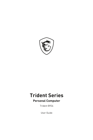 MSI Trident Series MPG Trident AS 13th Product Manual - Page 1